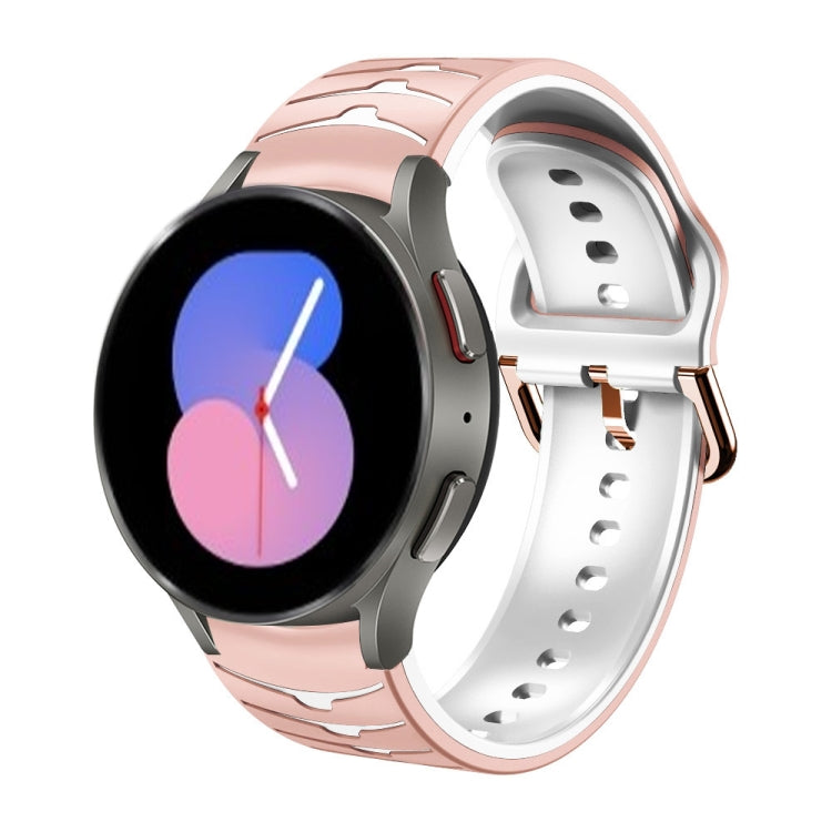 For Samsung Galaxy Watch 5 44mm Curved Texture Silicone Watch Band