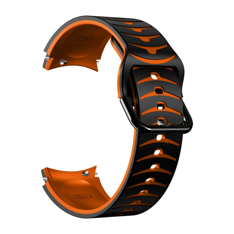 For Samsung Galaxy Watch 5 44mm Curved Texture Silicone Watch Band
