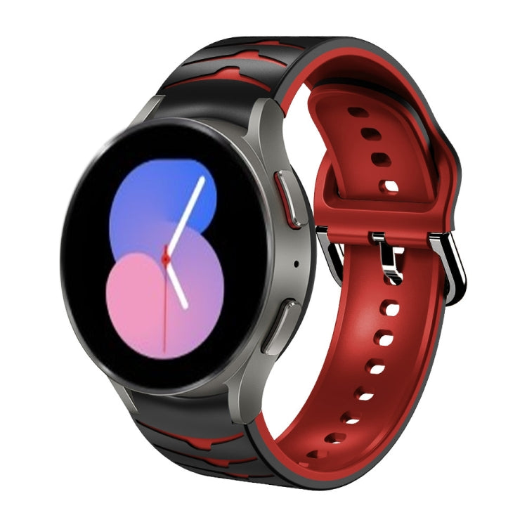 For Samsung Galaxy Watch 5 44mm Curved Texture Silicone Watch Band
