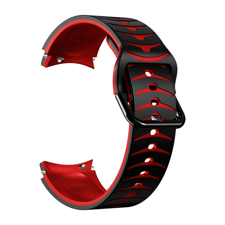 For Samsung Galaxy Watch 5 44mm Curved Texture Silicone Watch Band