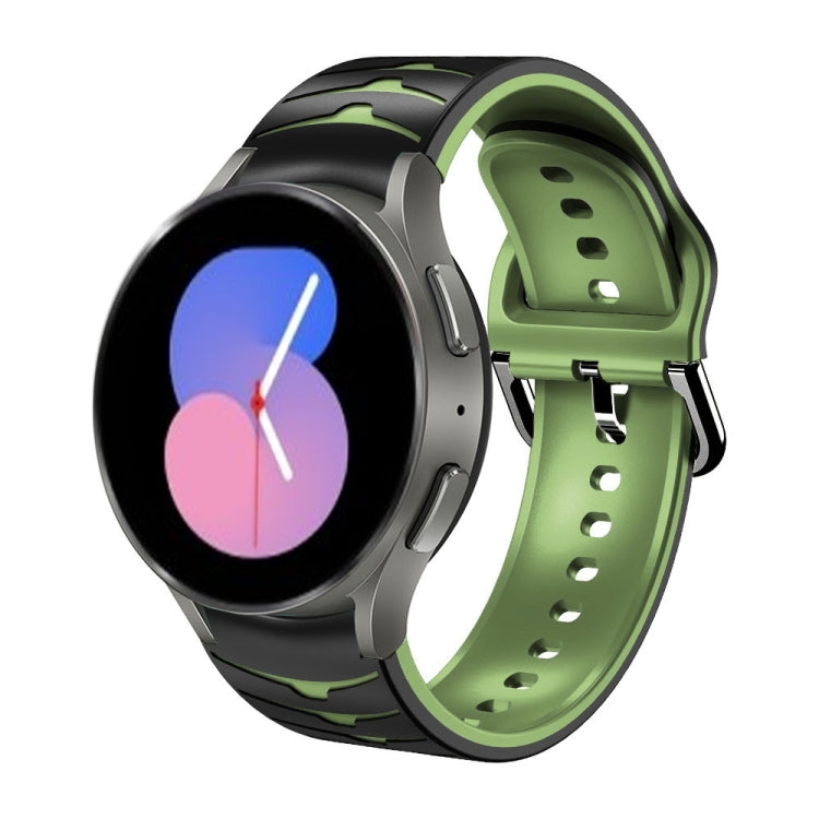 For Samsung Galaxy Watch 5 44mm Curved Texture Silicone Watch Band
