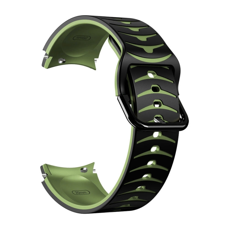 For Samsung Galaxy Watch 5 44mm Curved Texture Silicone Watch Band