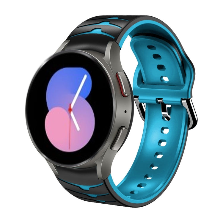 For Samsung Galaxy Watch 5 44mm Curved Texture Silicone Watch Band