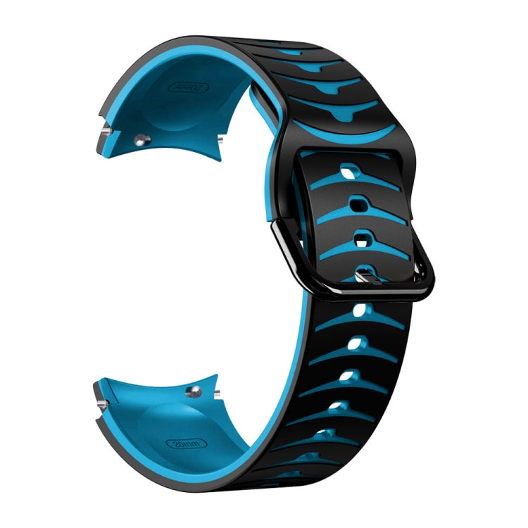 For Samsung Galaxy Watch 5 44mm Curved Texture Silicone Watch Band
