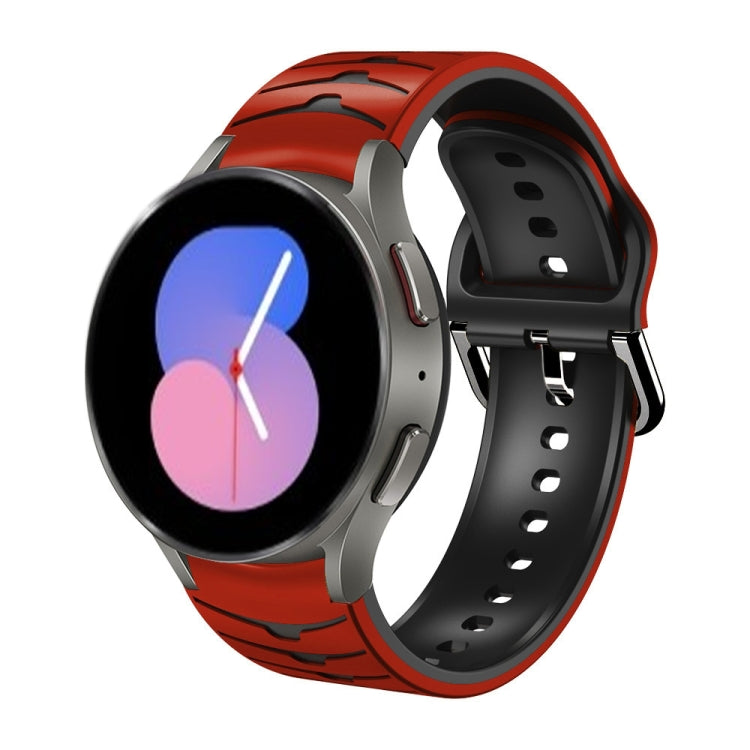 For Samsung Galaxy Watch 5 44mm Curved Texture Silicone Watch Band