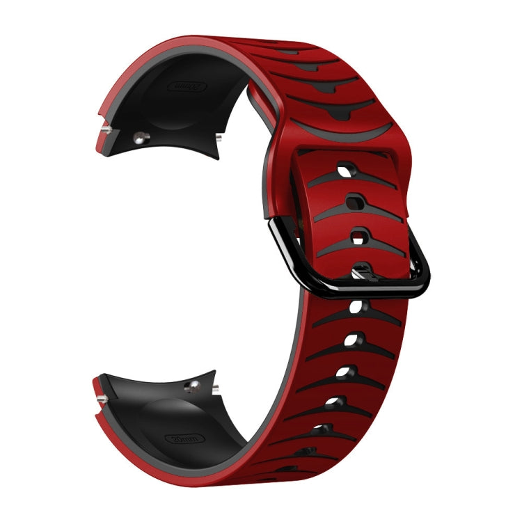 For Samsung Galaxy Watch 5 44mm Curved Texture Silicone Watch Band