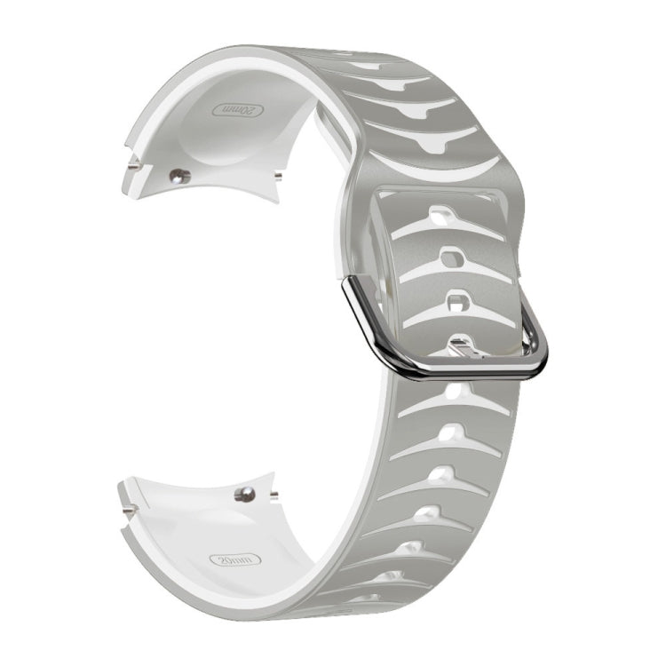 For Samsung Galaxy Watch 5 44mm Curved Texture Silicone Watch Band