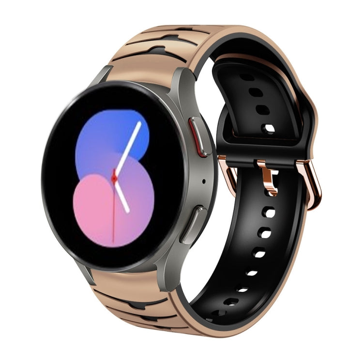 For Samsung Galaxy Watch 5 44mm Curved Texture Silicone Watch Band