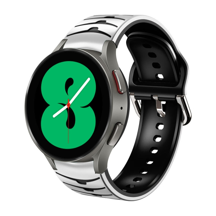 For Samsung Galaxy Watch 4 44mm Curved Texture Silicone Watch Band