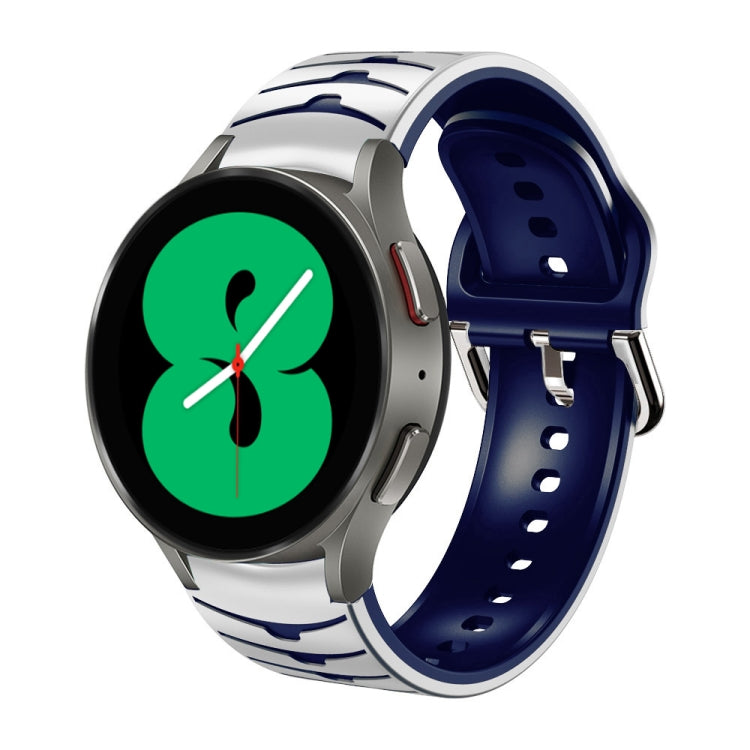 For Samsung Galaxy Watch 4 44mm Curved Texture Silicone Watch Band
