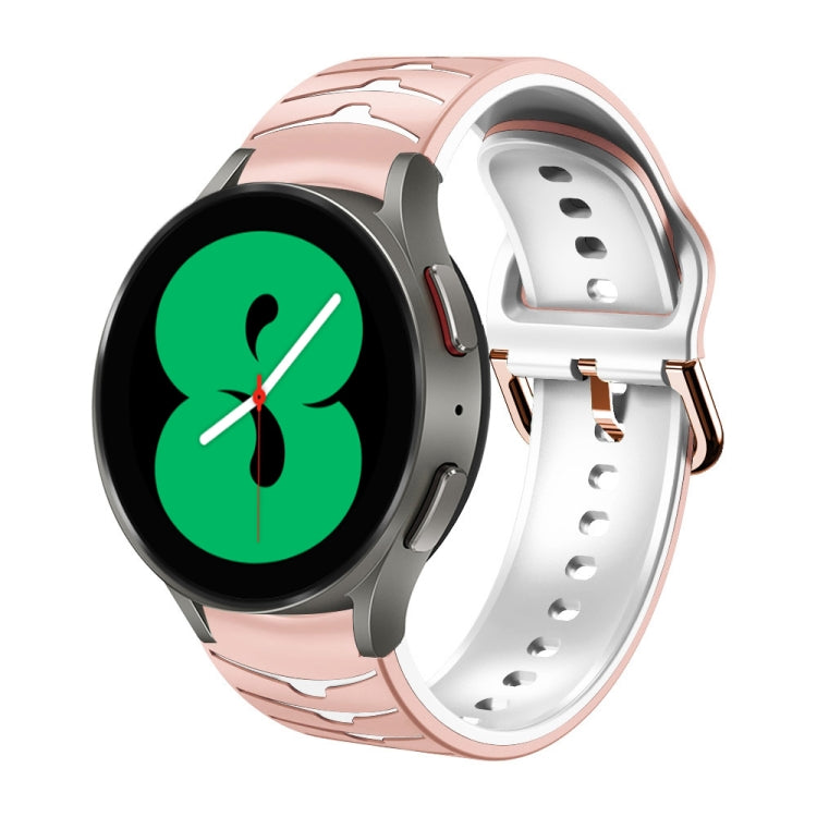 For Samsung Galaxy Watch 4 44mm Curved Texture Silicone Watch Band