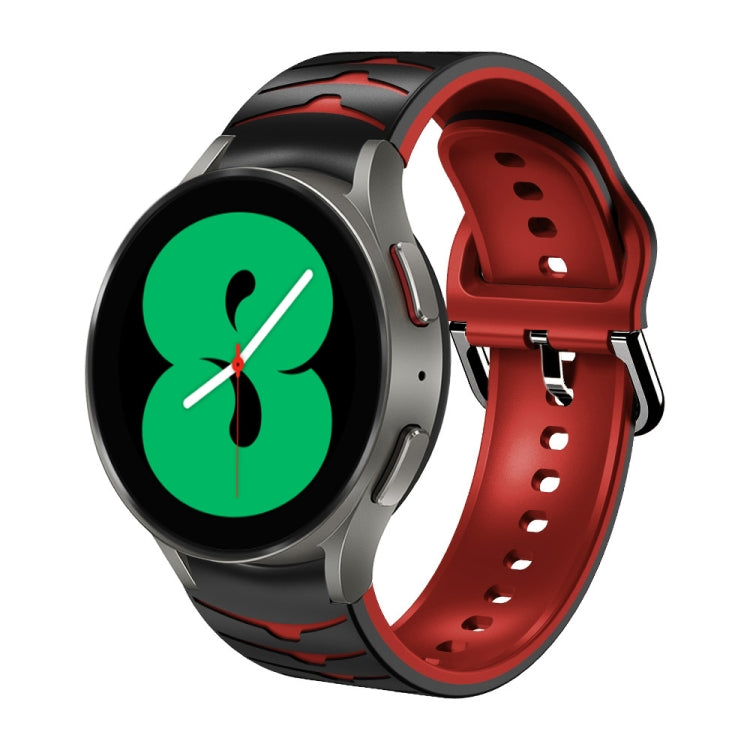 For Samsung Galaxy Watch 4 44mm Curved Texture Silicone Watch Band