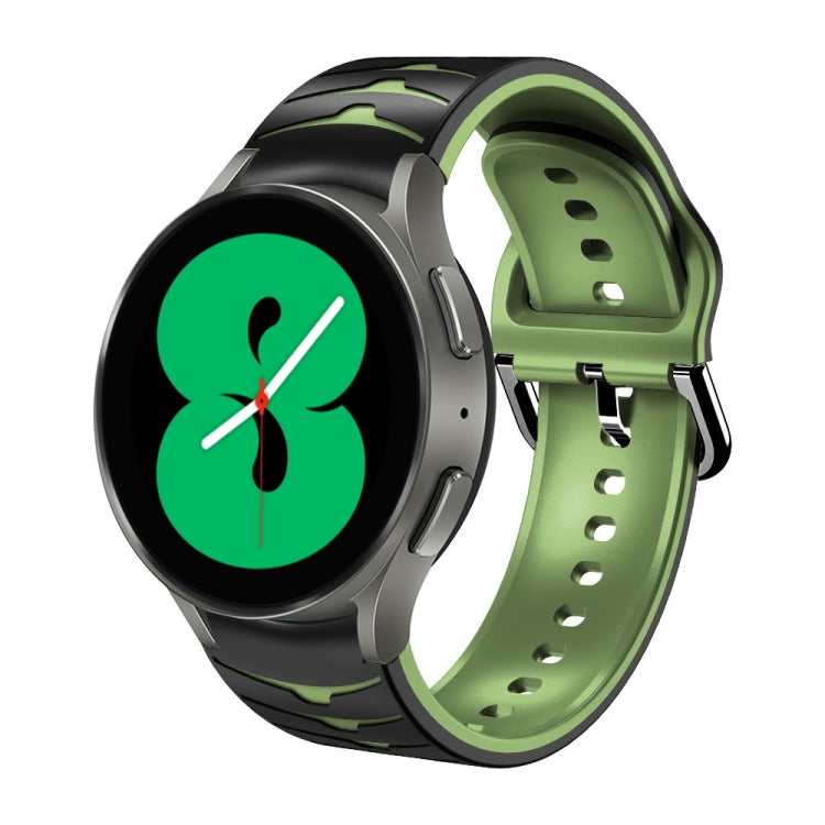 For Samsung Galaxy Watch 4 44mm Curved Texture Silicone Watch Band