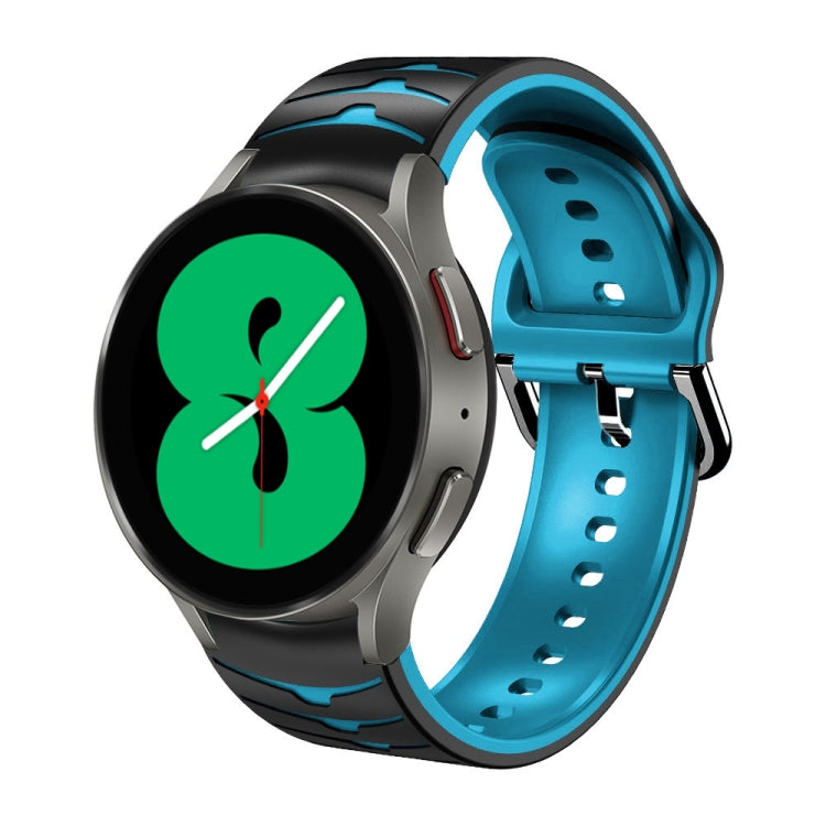 For Samsung Galaxy Watch 4 44mm Curved Texture Silicone Watch Band