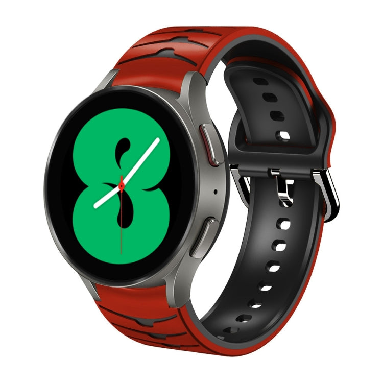 For Samsung Galaxy Watch 4 44mm Curved Texture Silicone Watch Band