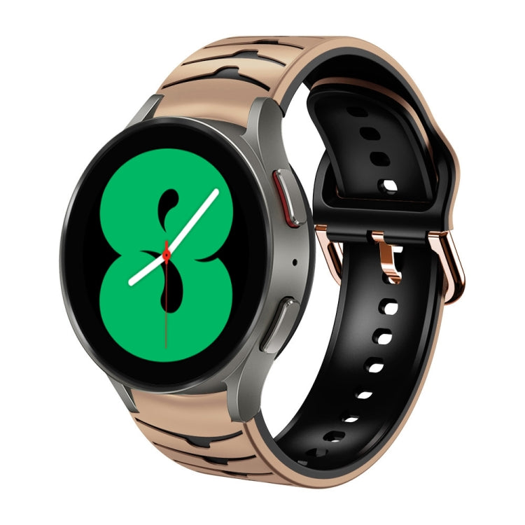 For Samsung Galaxy Watch 4 44mm Curved Texture Silicone Watch Band