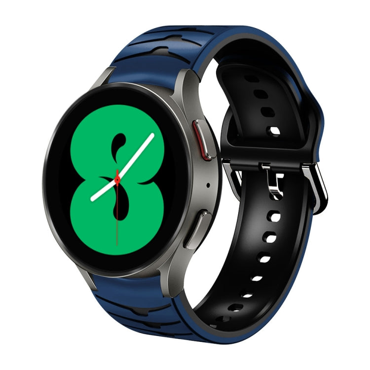 For Samsung Galaxy Watch 4 44mm Curved Texture Silicone Watch Band