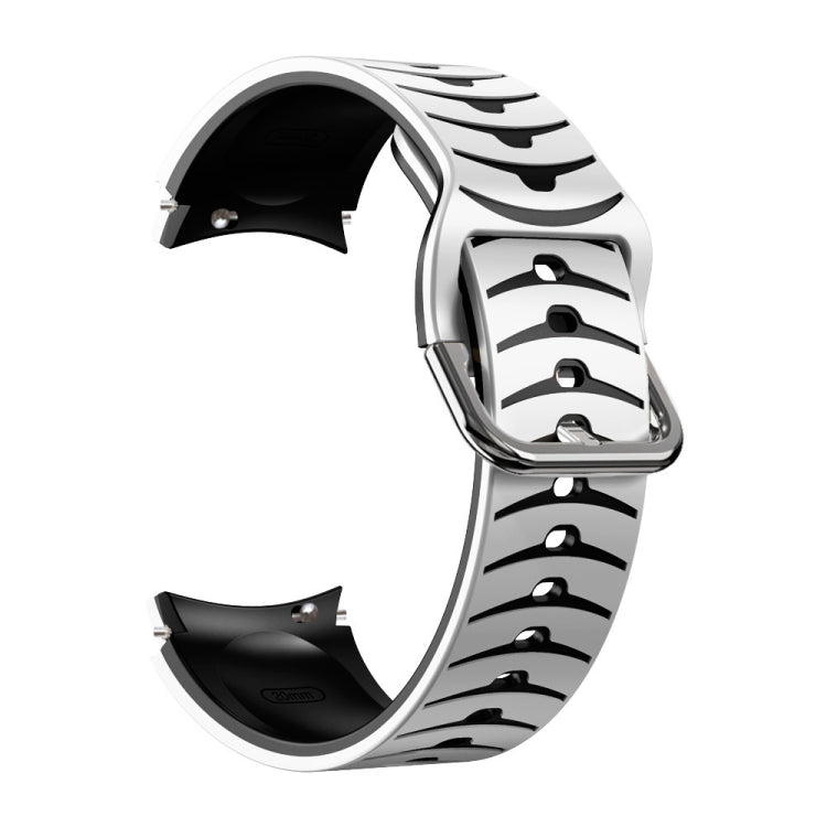 For Samsung Galaxy Watch 4 40mm Curved Texture Silicone Watch Band
