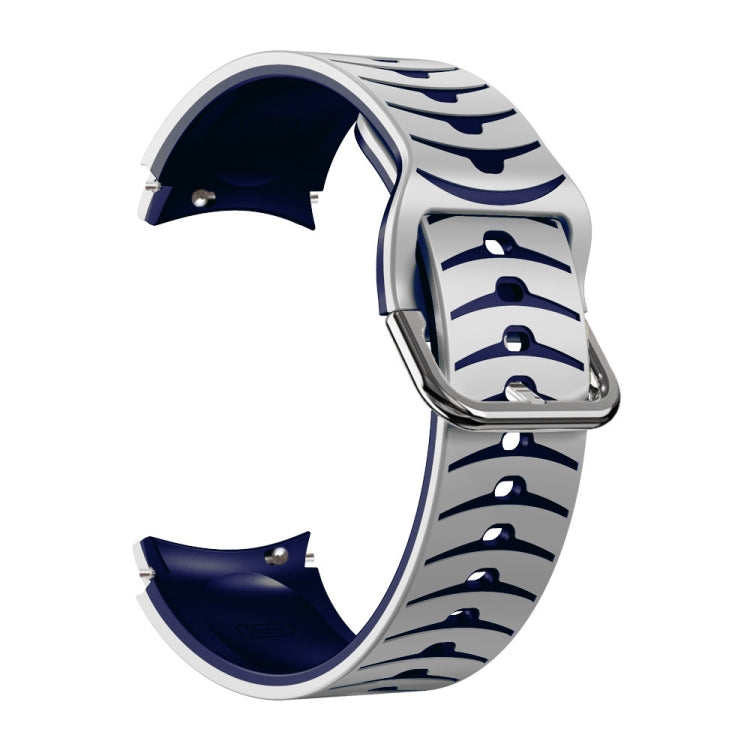 For Samsung Galaxy Watch 4 40mm Curved Texture Silicone Watch Band