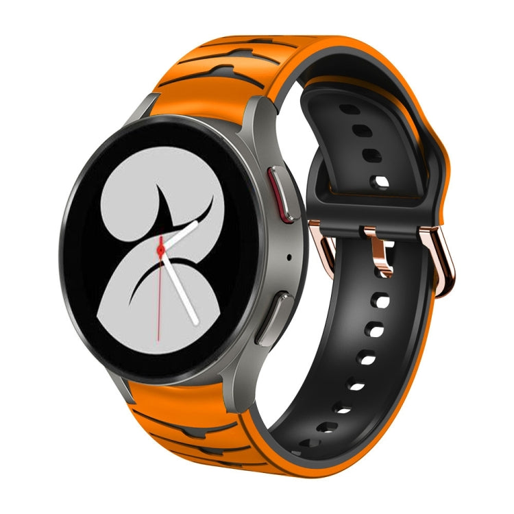 For Samsung Galaxy Watch 4 40mm Curved Texture Silicone Watch Band