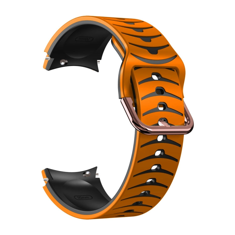For Samsung Galaxy Watch 4 40mm Curved Texture Silicone Watch Band
