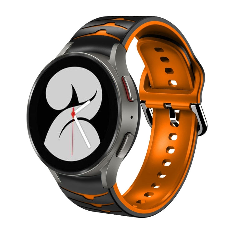 For Samsung Galaxy Watch 4 40mm Curved Texture Silicone Watch Band