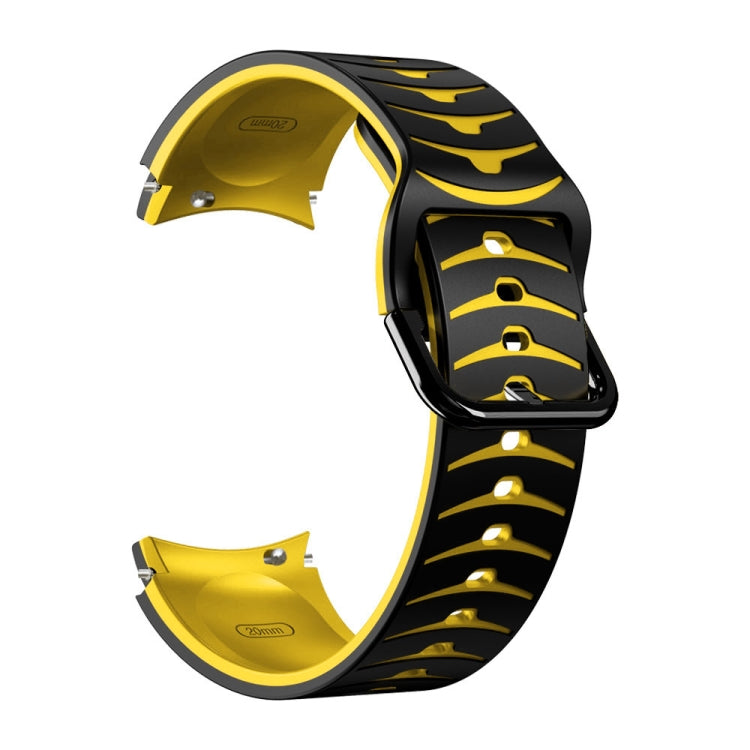 For Samsung Galaxy Watch 4 40mm Curved Texture Silicone Watch Band