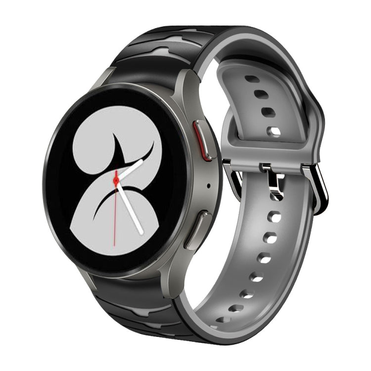 For Samsung Galaxy Watch 4 40mm Curved Texture Silicone Watch Band