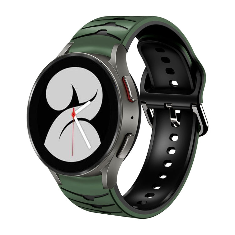 For Samsung Galaxy Watch 4 40mm Curved Texture Silicone Watch Band