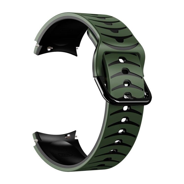 For Samsung Galaxy Watch 4 40mm Curved Texture Silicone Watch Band