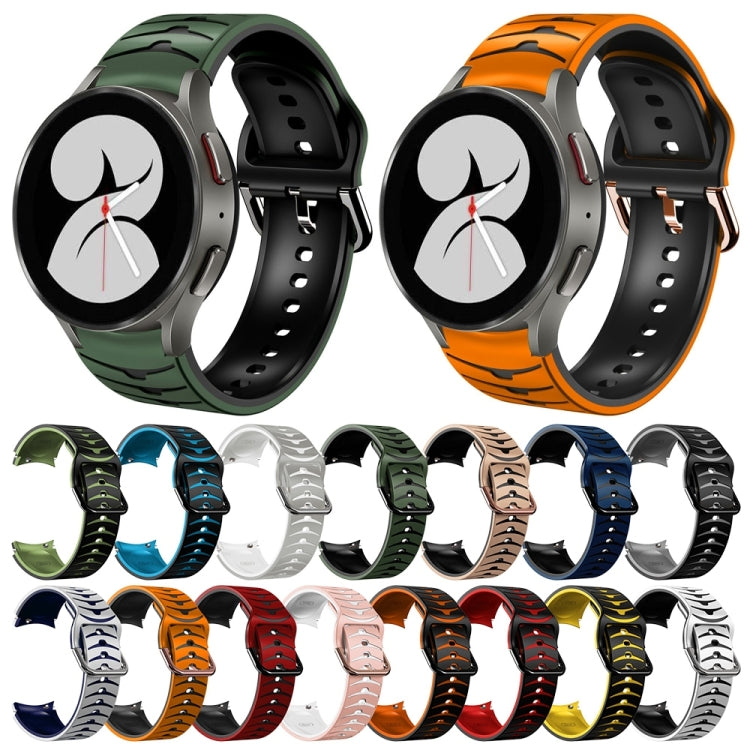 For Samsung Galaxy Watch 4 40mm Curved Texture Silicone Watch Band
