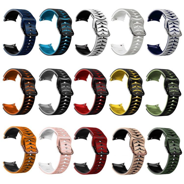 For Samsung Galaxy Watch 4 40mm Curved Texture Silicone Watch Band