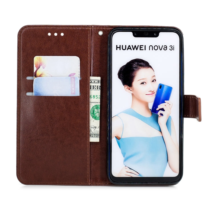 Plum Blossom Pattern Diamond Encrusted Leather Case for HUAWEI Nova3i / P Smart+ , with Holder & Card Slots