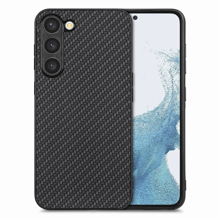 For Samsung Galaxy S23+ 5G Carbon Fiber Texture Leather Back Cover Phone Case