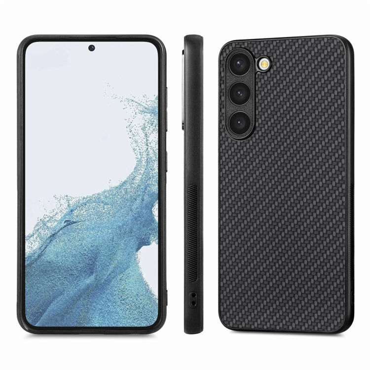 For Samsung Galaxy S23+ 5G Carbon Fiber Texture Leather Back Cover Phone Case