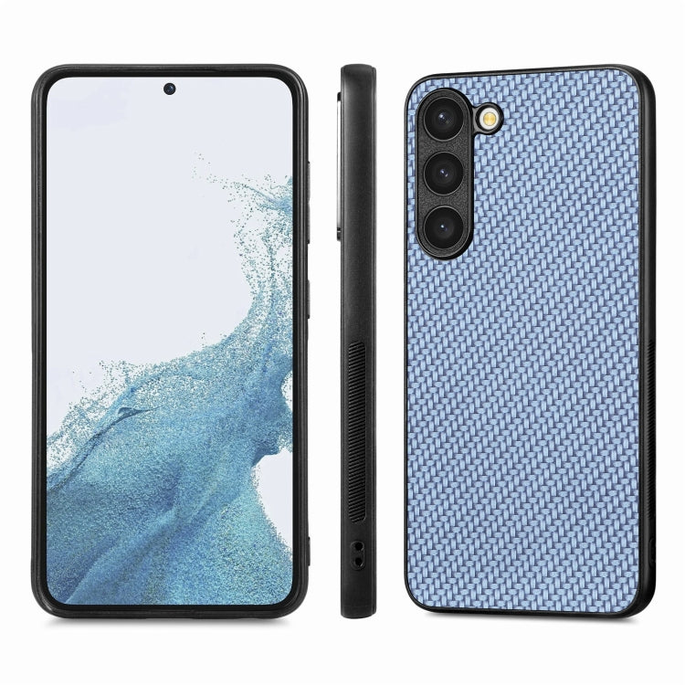 For Samsung Galaxy S23+ 5G Carbon Fiber Texture Leather Back Cover Phone Case