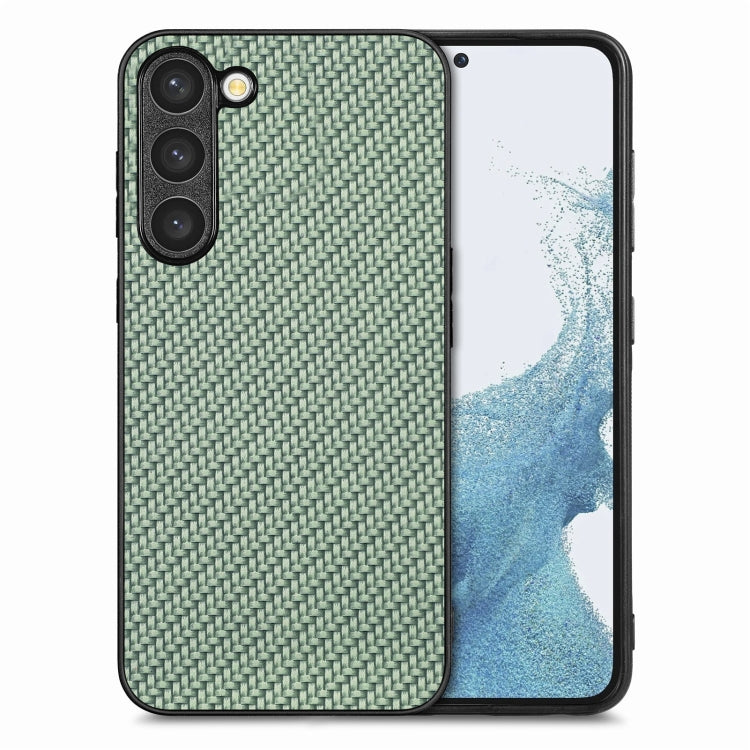 For Samsung Galaxy S23+ 5G Carbon Fiber Texture Leather Back Cover Phone Case