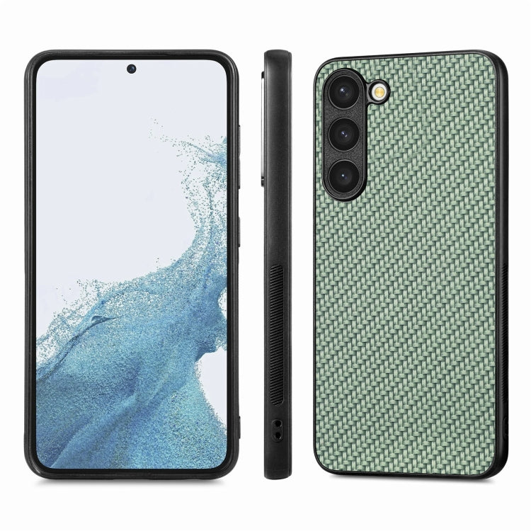 For Samsung Galaxy S23+ 5G Carbon Fiber Texture Leather Back Cover Phone Case