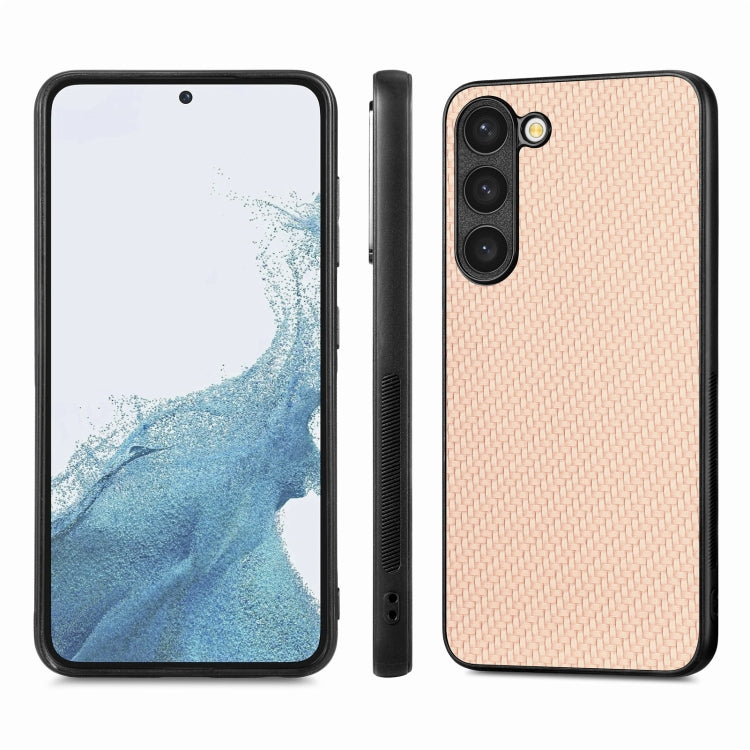 For Samsung Galaxy S23+ 5G Carbon Fiber Texture Leather Back Cover Phone Case