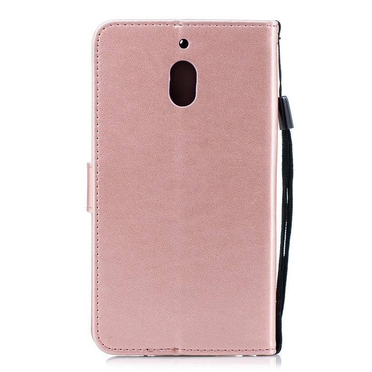 Plum Blossom Pattern Diamond Encrusted Leather Case for Nokia 2.1  ,with Holder & Card Slots