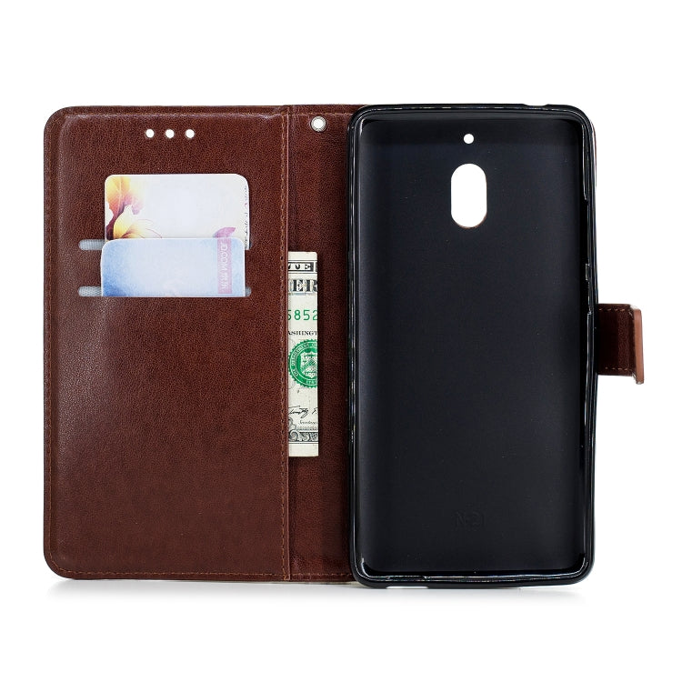 Plum Blossom Pattern Diamond Encrusted Leather Case for Nokia 2.1  ,with Holder & Card Slots