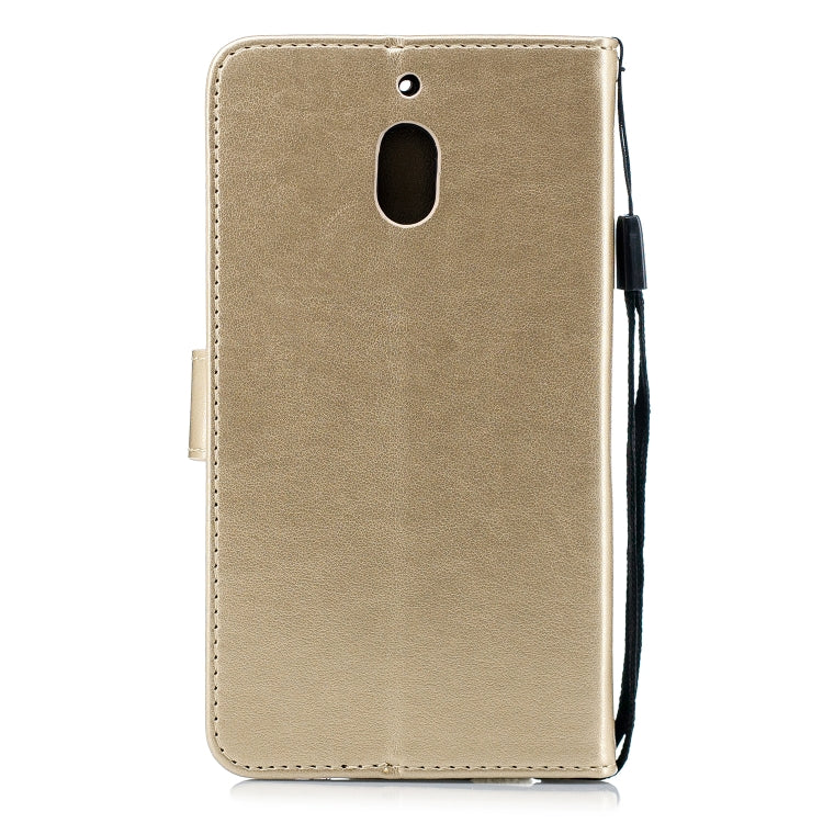 Plum Blossom Pattern Diamond Encrusted Leather Case for Nokia 2.1  ,with Holder & Card Slots