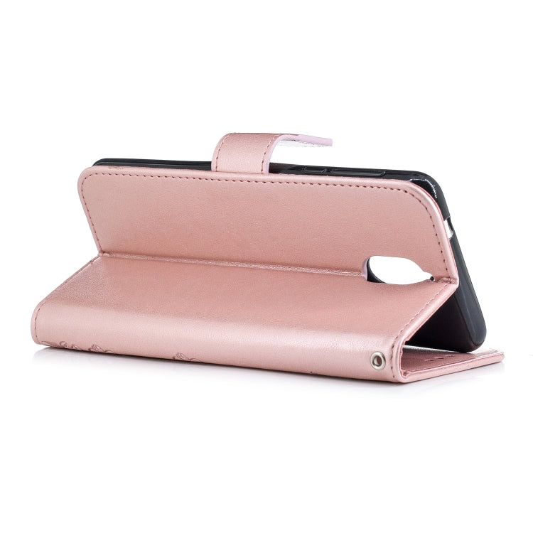 Plum Blossom Pattern Diamond Encrusted Leather Case for Nokia 3.1 , with Holder & Card Slots