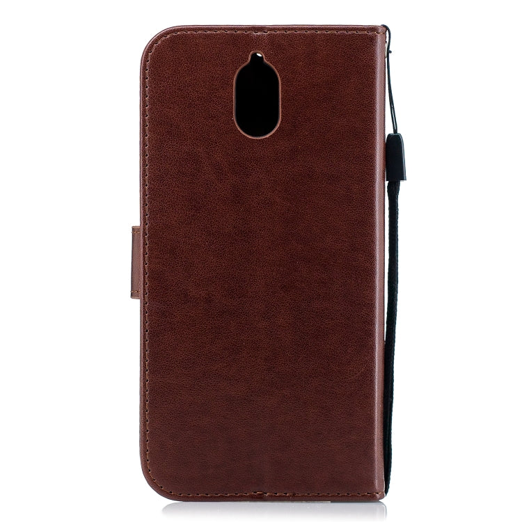 Plum Blossom Pattern Diamond Encrusted Leather Case for Nokia 3.1 , with Holder & Card Slots