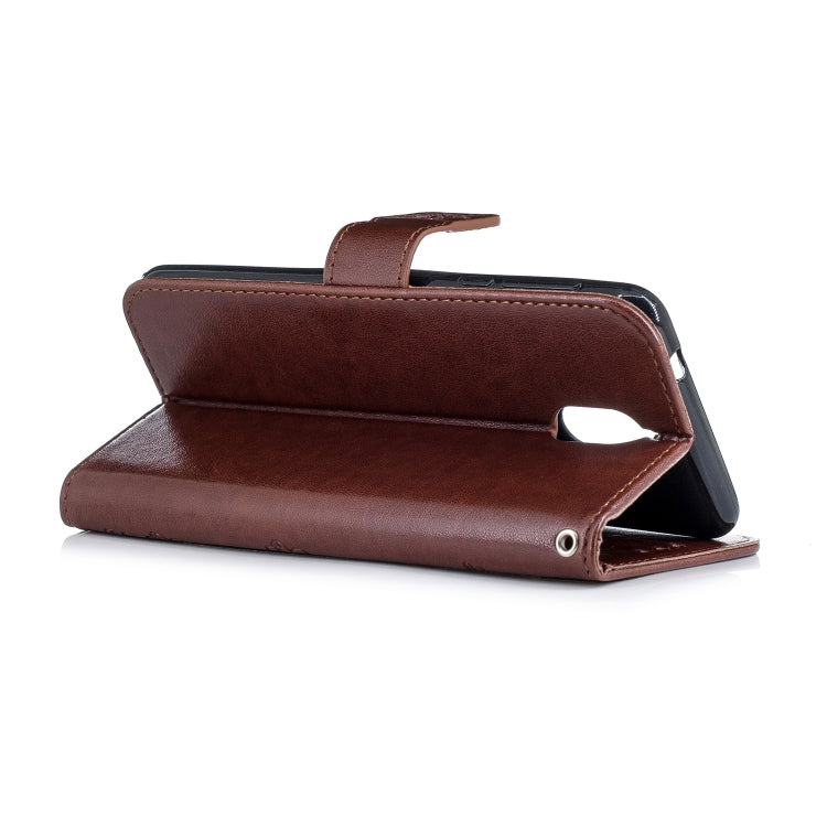 Plum Blossom Pattern Diamond Encrusted Leather Case for Nokia 3.1 , with Holder & Card Slots