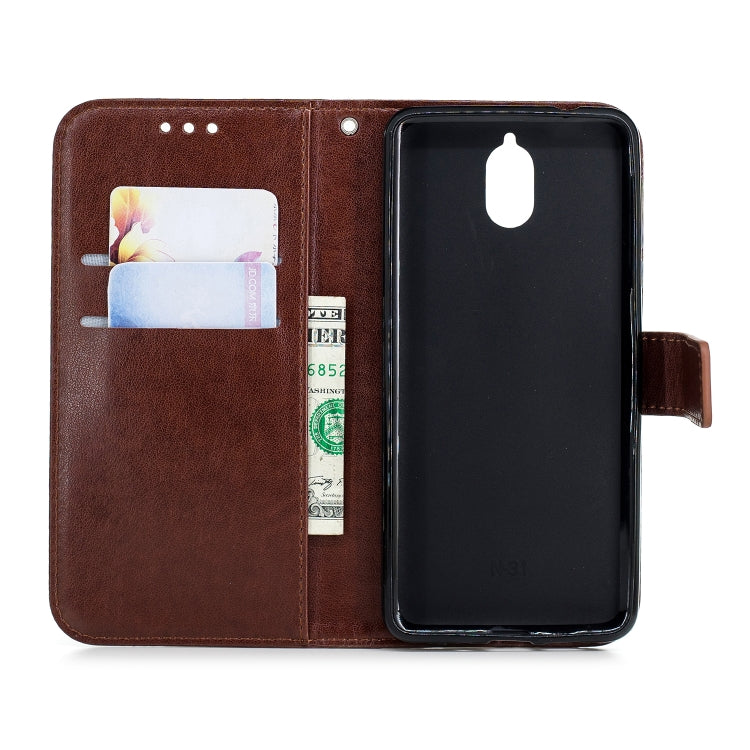 Plum Blossom Pattern Diamond Encrusted Leather Case for Nokia 3.1 , with Holder & Card Slots