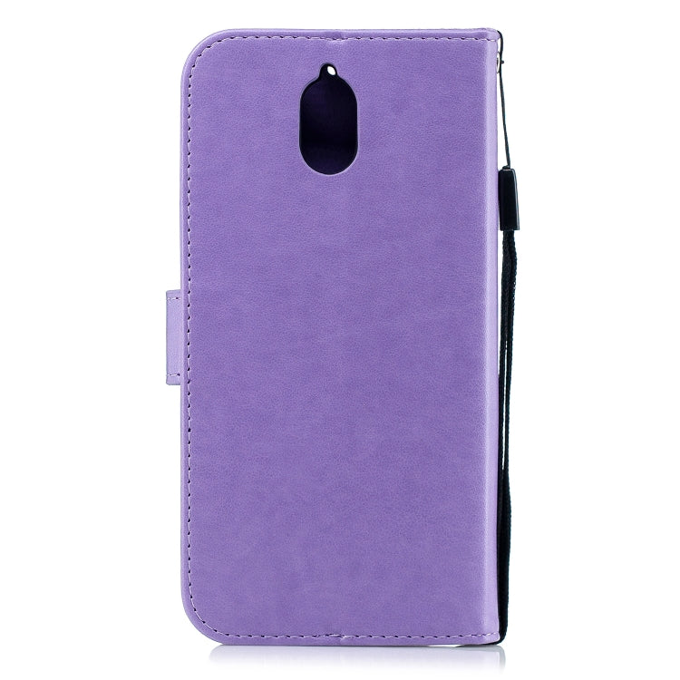 Plum Blossom Pattern Diamond Encrusted Leather Case for Nokia 3.1 , with Holder & Card Slots