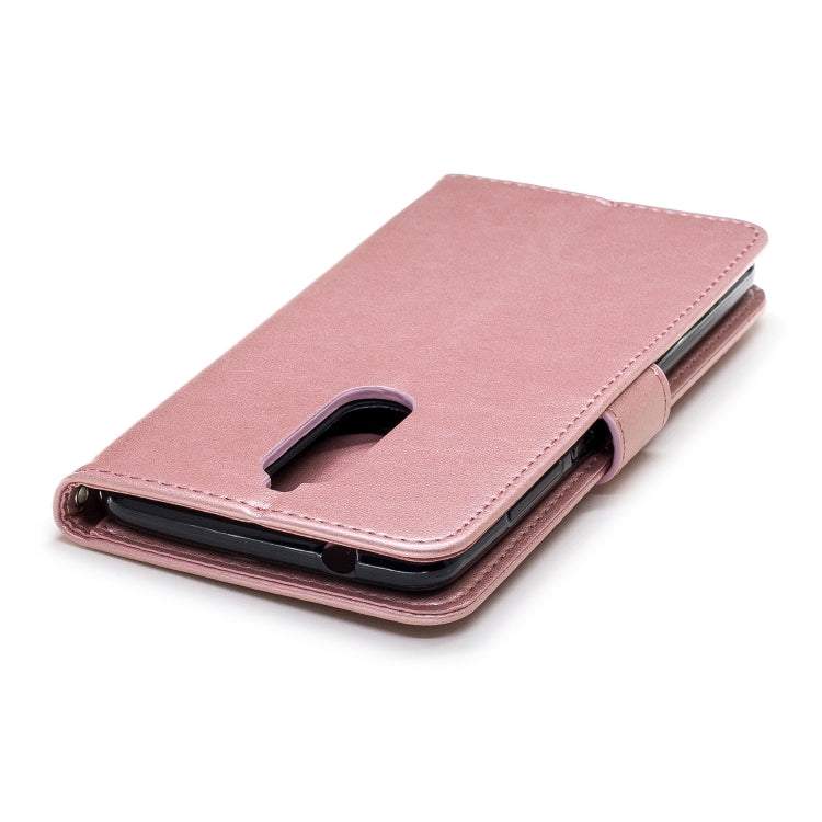 Plum Blossom Pattern Diamond Encrusted Leather Case for Nokia 5.1 ,with Holder & Card Slots