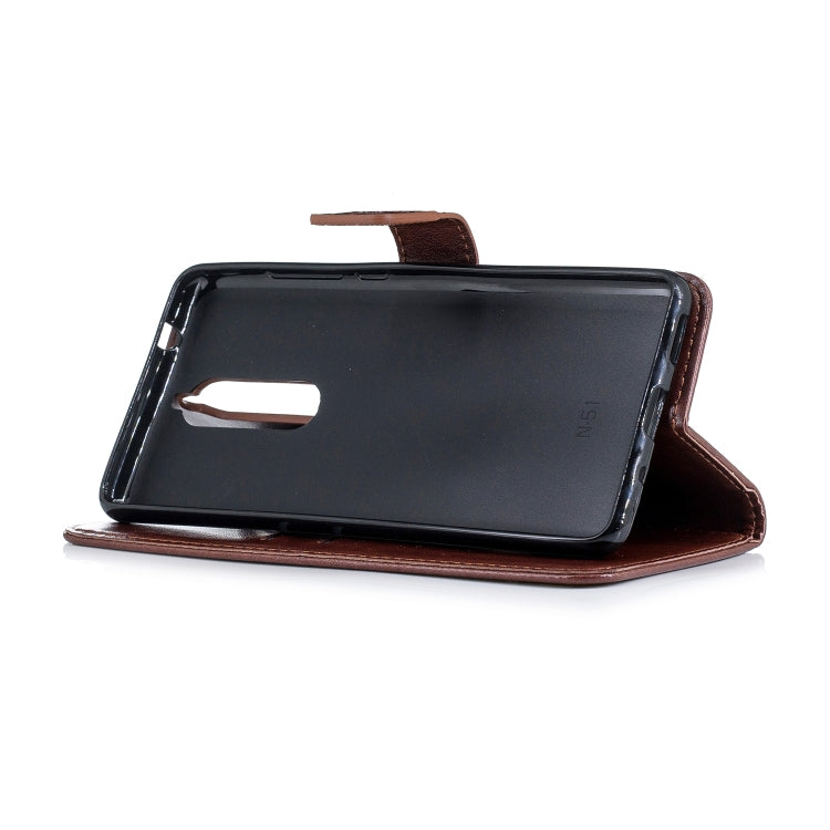 Plum Blossom Pattern Diamond Encrusted Leather Case for Nokia 5.1 ,with Holder & Card Slots