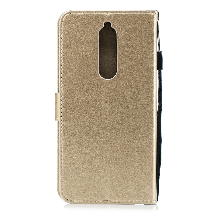 Plum Blossom Pattern Diamond Encrusted Leather Case for Nokia 5.1 ,with Holder & Card Slots